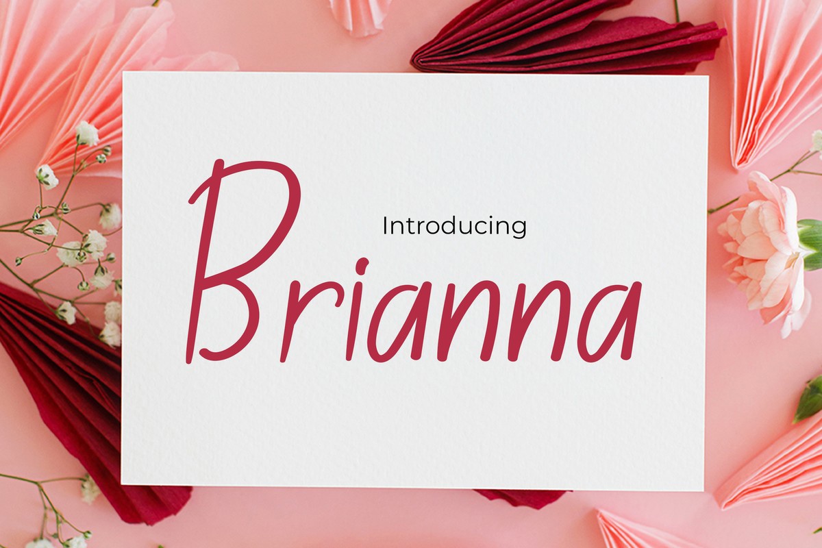 Beispiel einer Brianna Regular-Schriftart