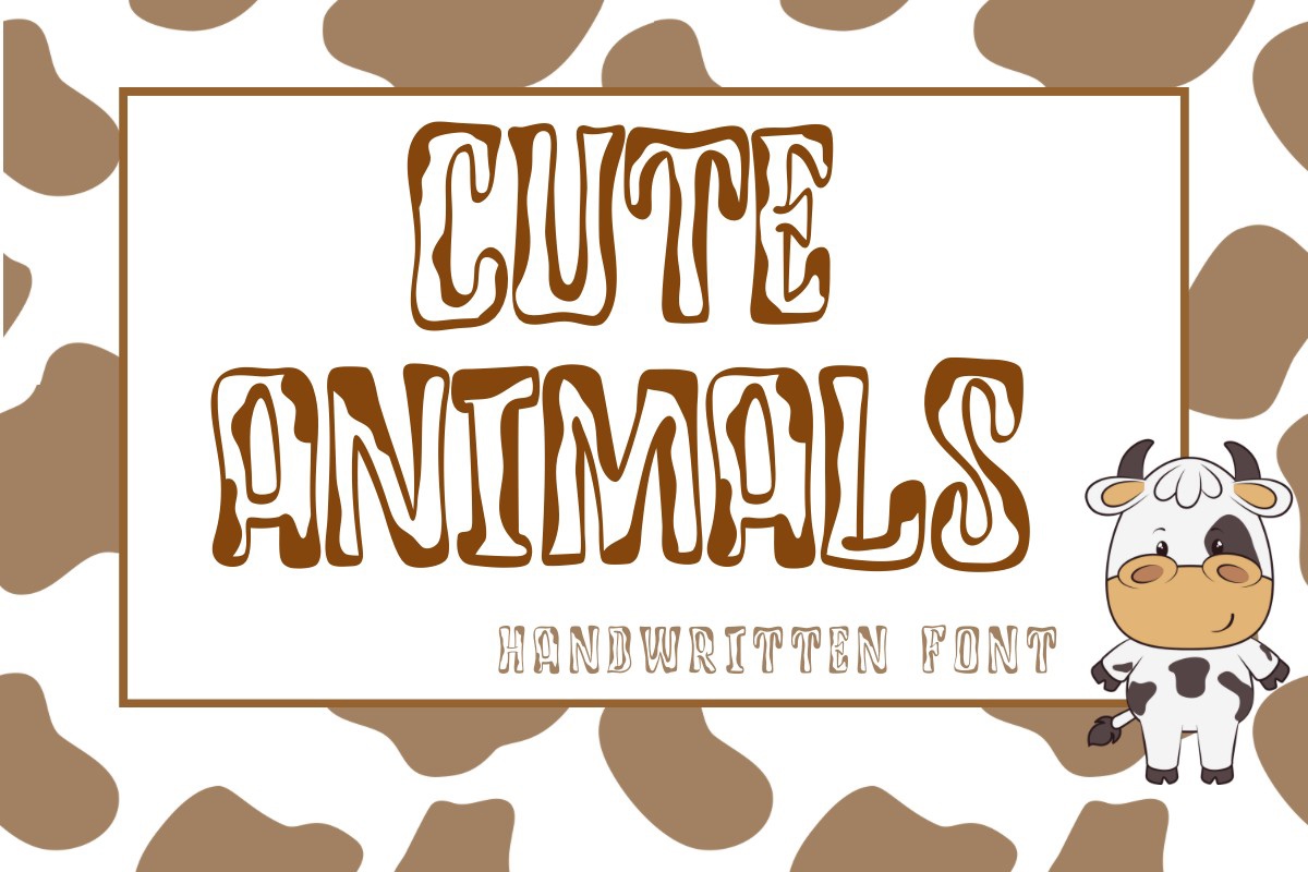 Beispiel einer Cute Animals-Schriftart