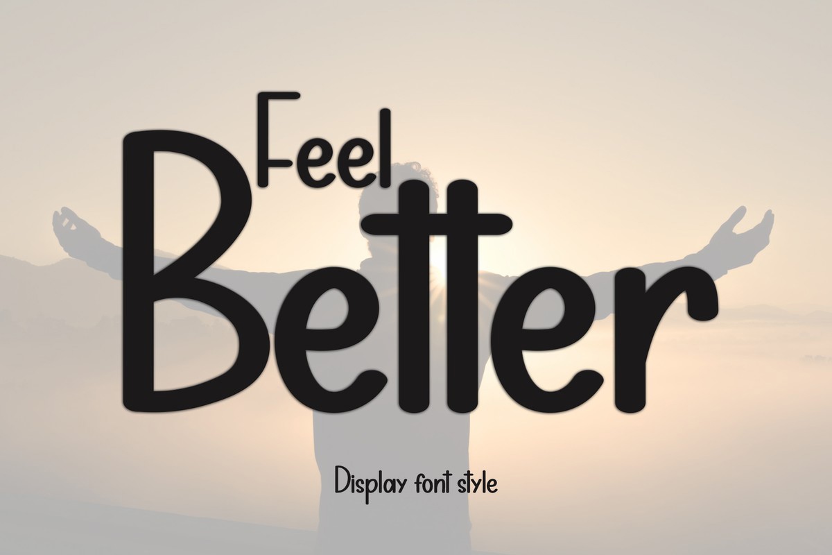 Beispiel einer Feel Better Regular-Schriftart