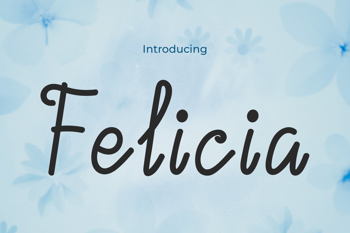 Beispiel einer Felicia-Schriftart