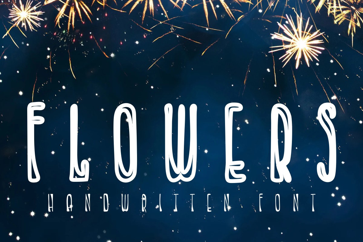 Beispiel einer Fireworks Regular-Schriftart