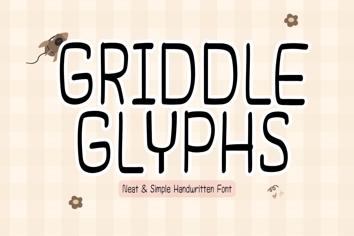 Beispiel einer Griddleglyphs-Schriftart