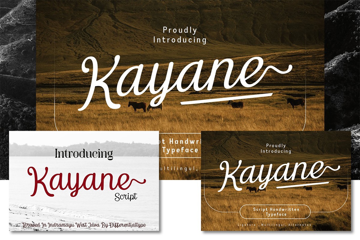 Beispiel einer Kayane Regular-Schriftart