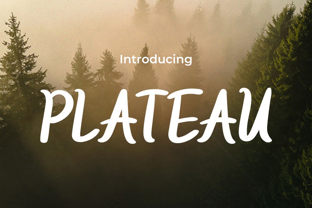 Beispiel einer Plateau-Schriftart