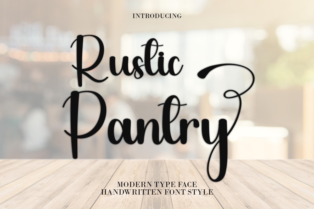 Beispiel einer Rustic Pantry Regular-Schriftart