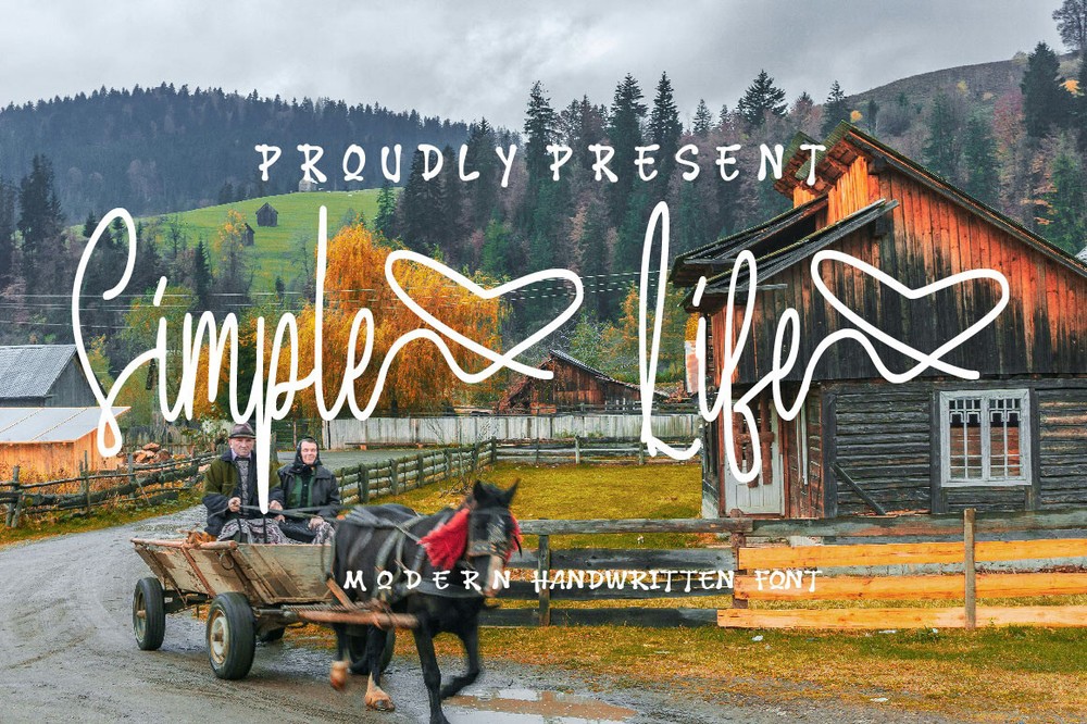 Beispiel einer Simple Life-Schriftart