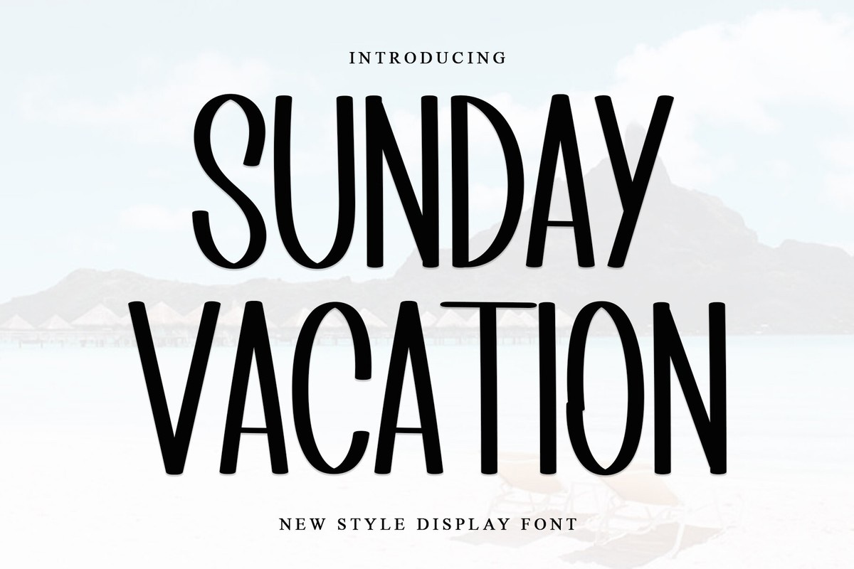 Beispiel einer Sunday Vacation Regular-Schriftart