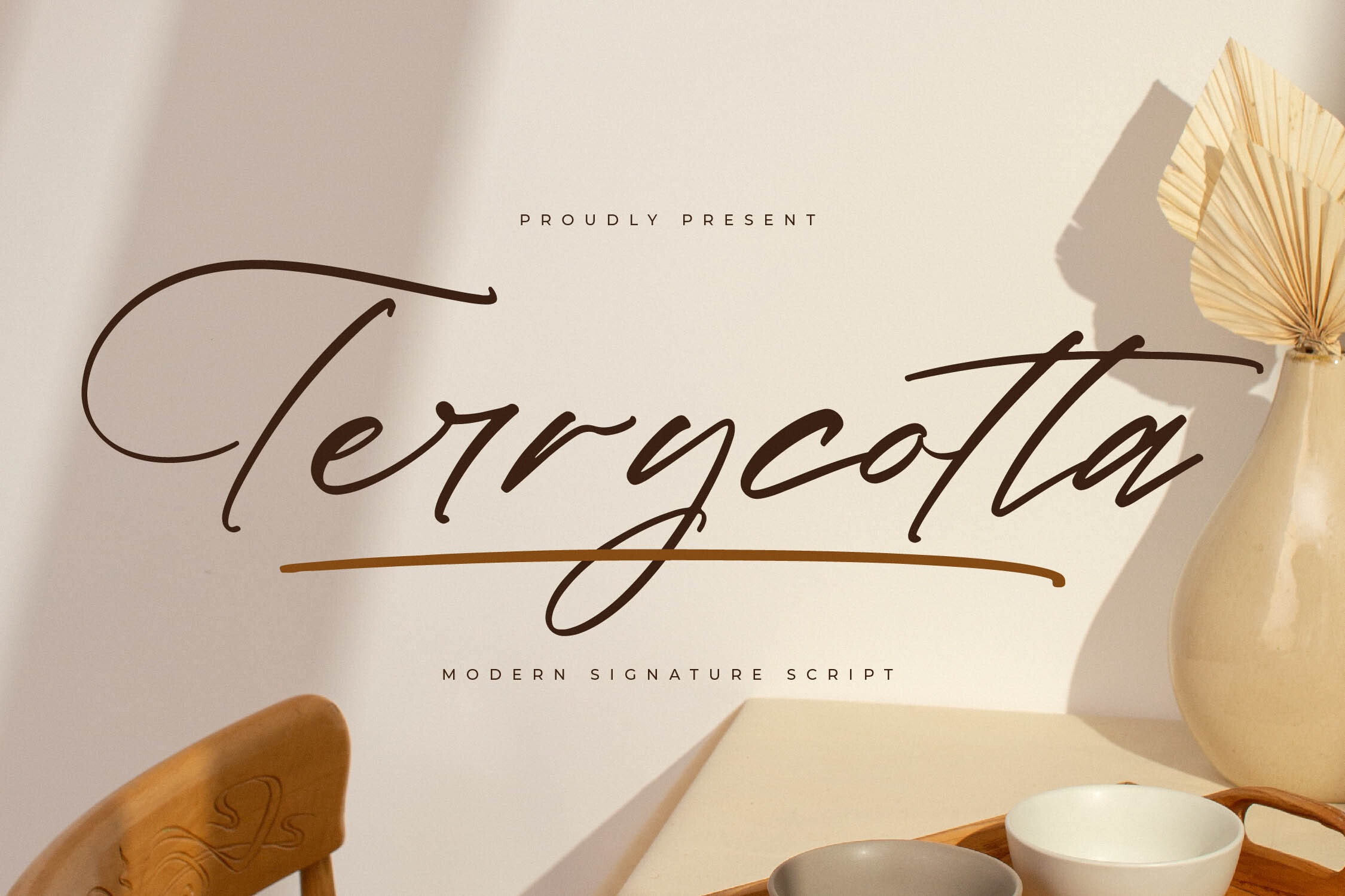 Beispiel einer Terrycotta-Schriftart