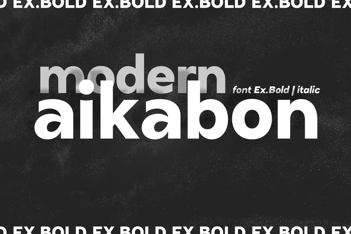 Beispiel einer Aikabon Extra Bold-Schriftart