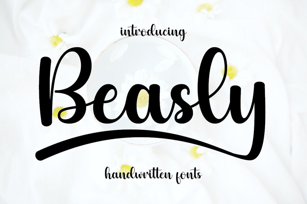 Beispiel einer Beasly Regular-Schriftart