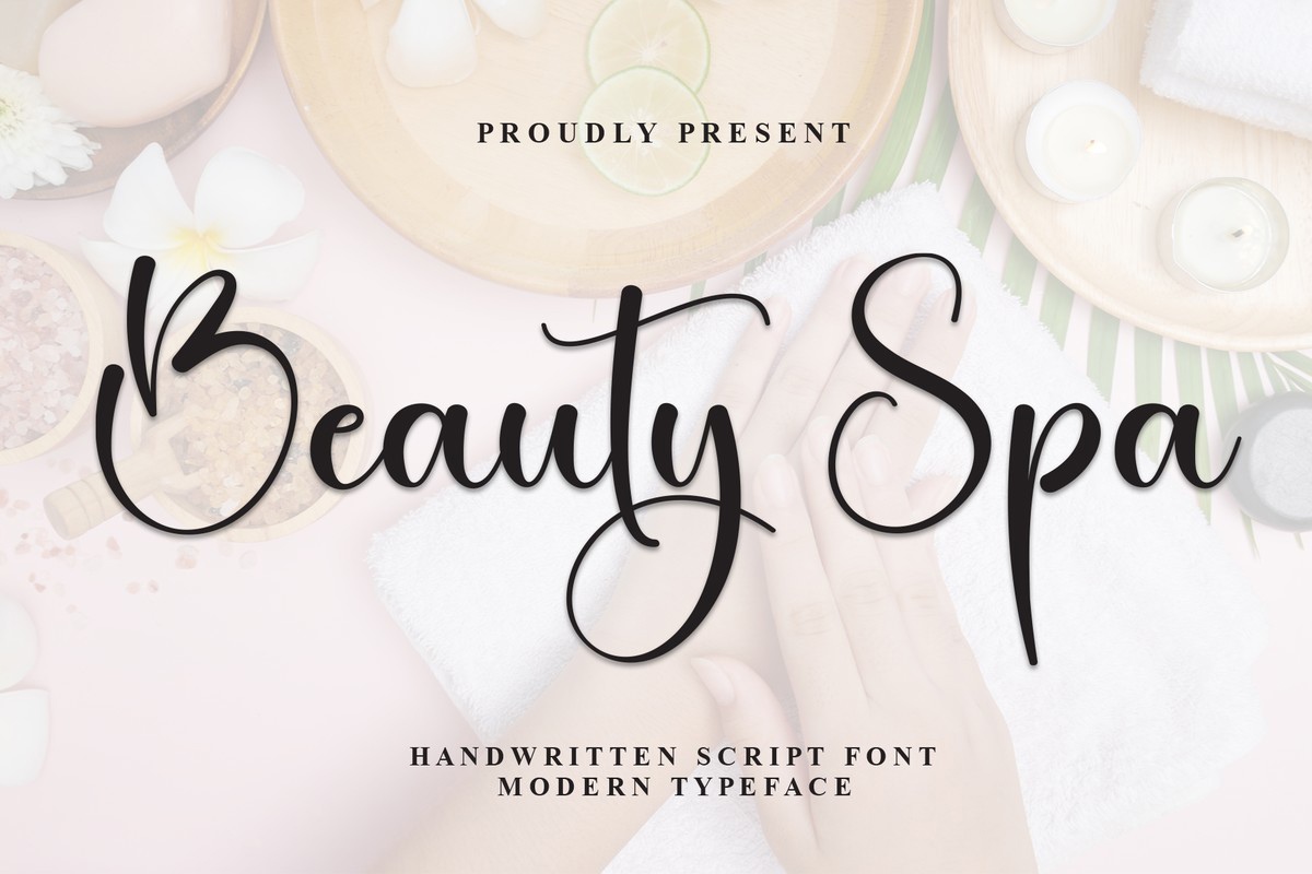 Beispiel einer Beauty Spa Regular-Schriftart