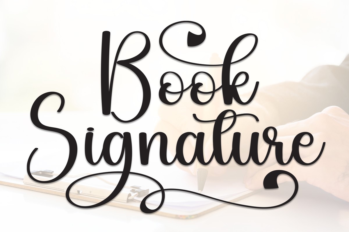 Beispiel einer Book Signature Regular-Schriftart