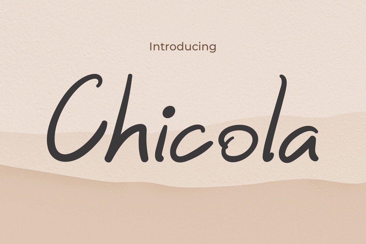 Beispiel einer Chicola-Schriftart