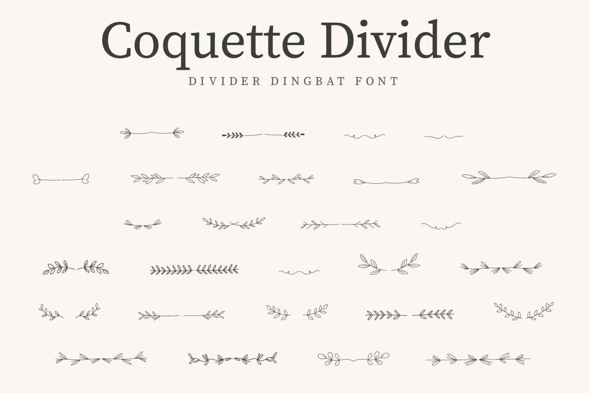 Beispiel einer Coquette Divider Regular-Schriftart