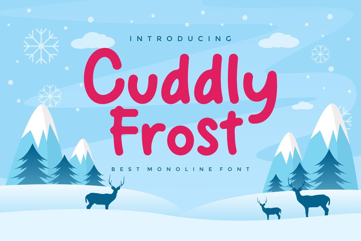 Beispiel einer Cuddly Frost Regular-Schriftart