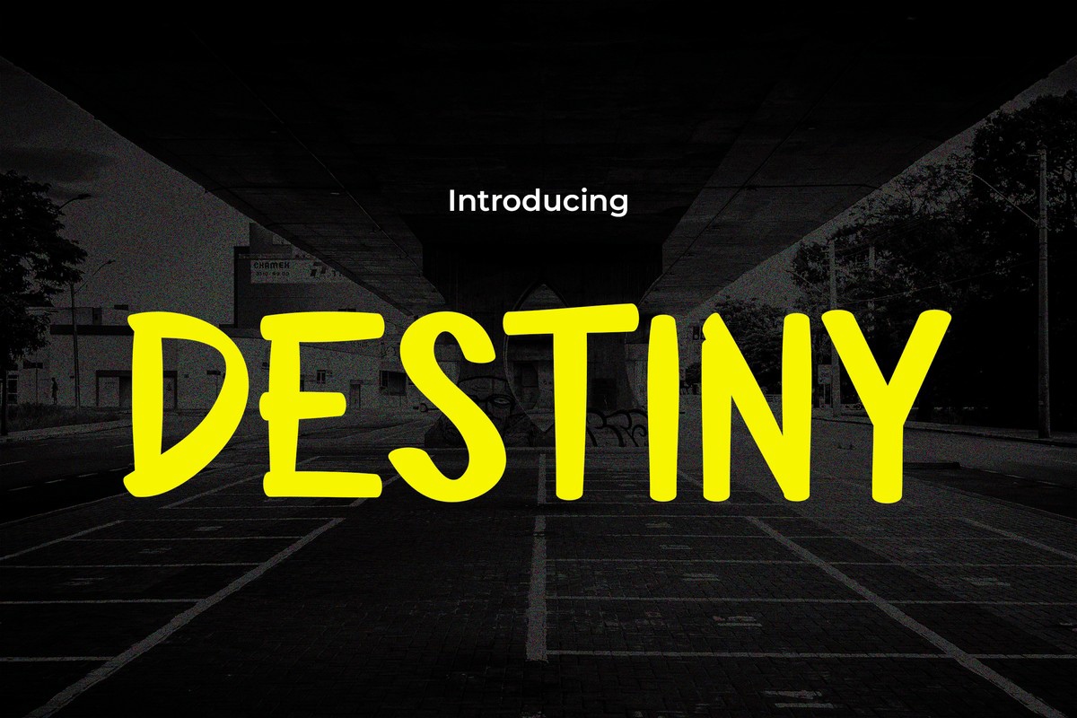 Beispiel einer Destiny-Schriftart