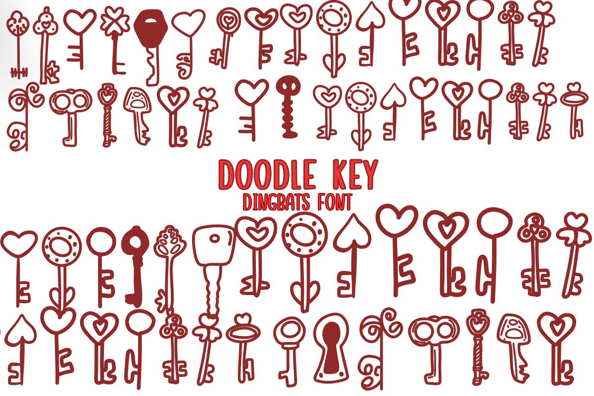 Beispiel einer Doodle Key-Schriftart