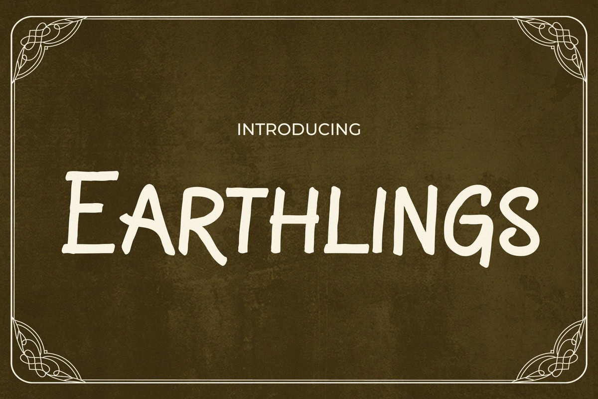 Beispiel einer Earthlings-Schriftart