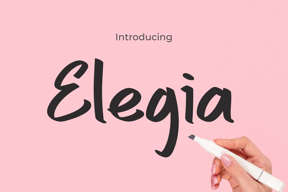 Beispiel einer Elegia Regular-Schriftart