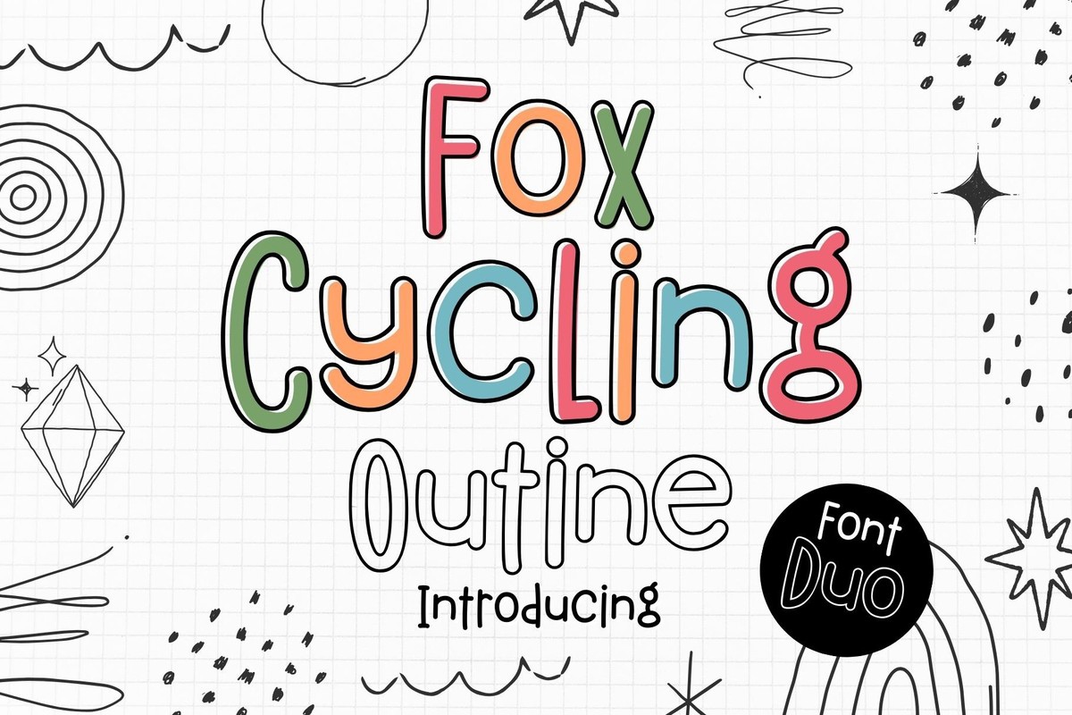 Beispiel einer Fox Cycling-Schriftart