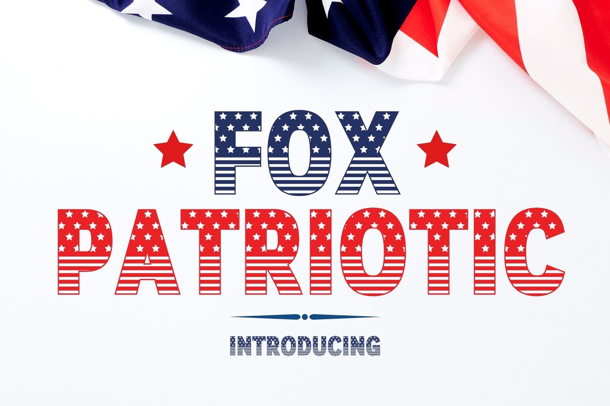 Beispiel einer Fox Patriotic-Schriftart