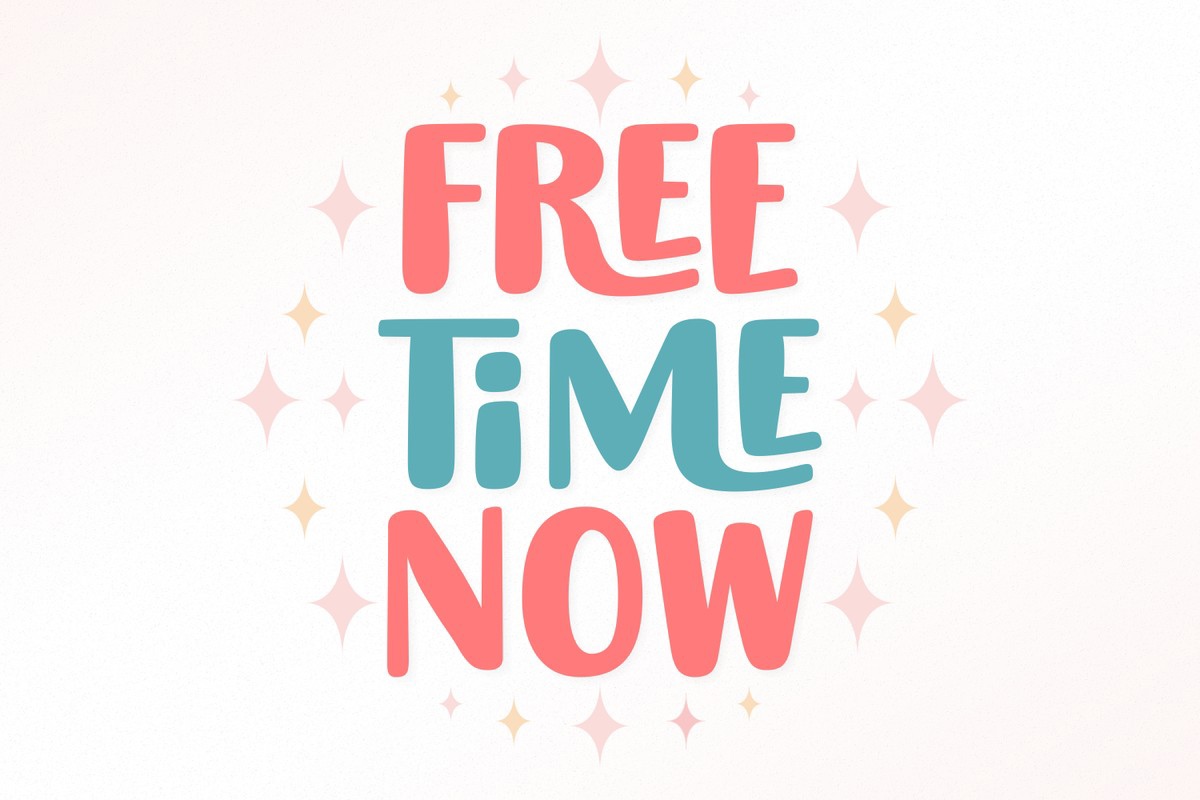 Beispiel einer Free Time Now-Schriftart