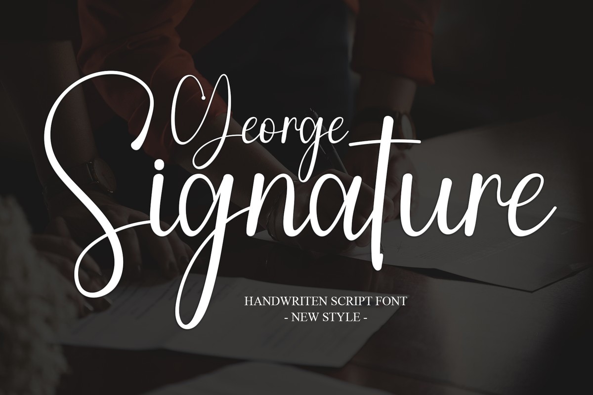 Beispiel einer George Signature Regular-Schriftart