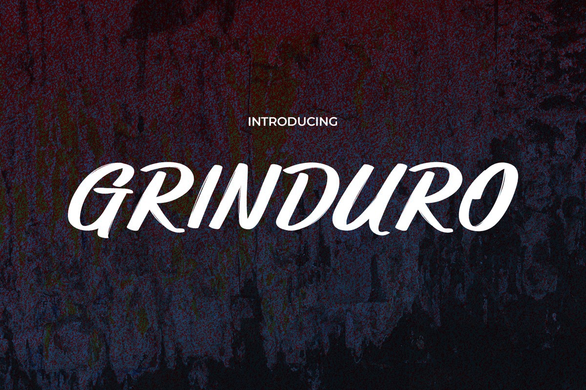 Beispiel einer Grinduro Regular-Schriftart