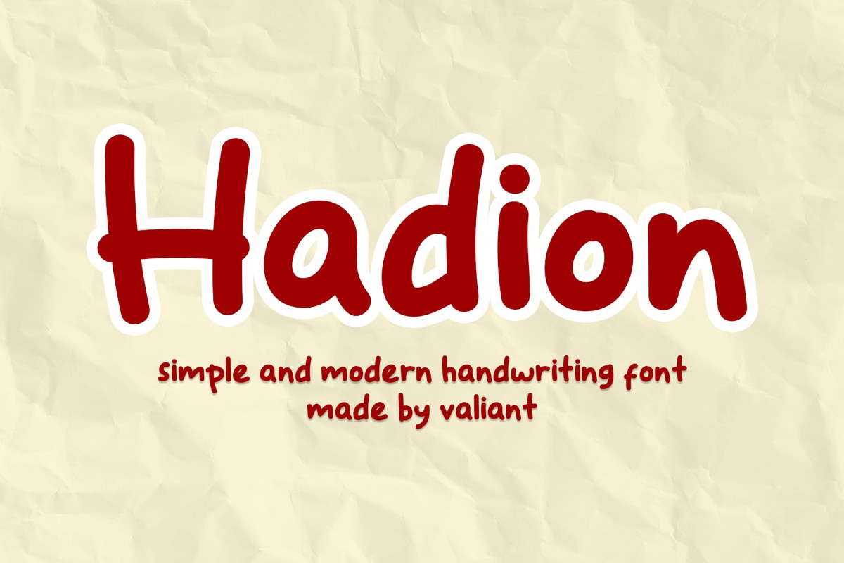 Beispiel einer Hadion-Schriftart