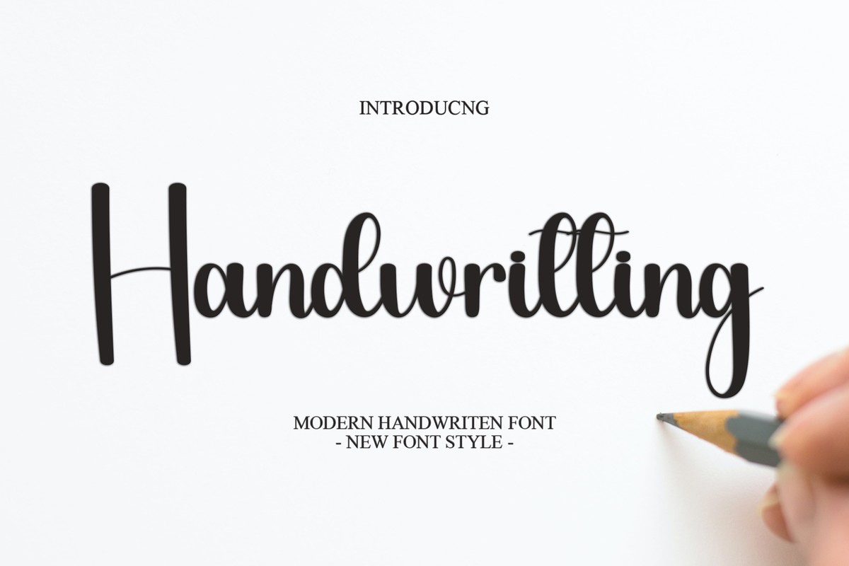 Beispiel einer Handwritting Regular-Schriftart