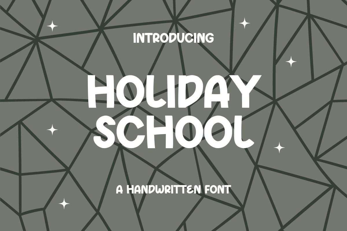 Beispiel einer Holiday School Regular-Schriftart