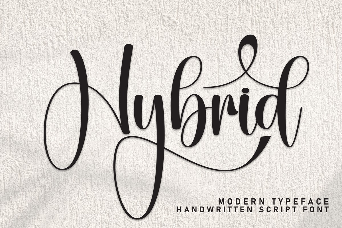 Beispiel einer Hybrid-Schriftart