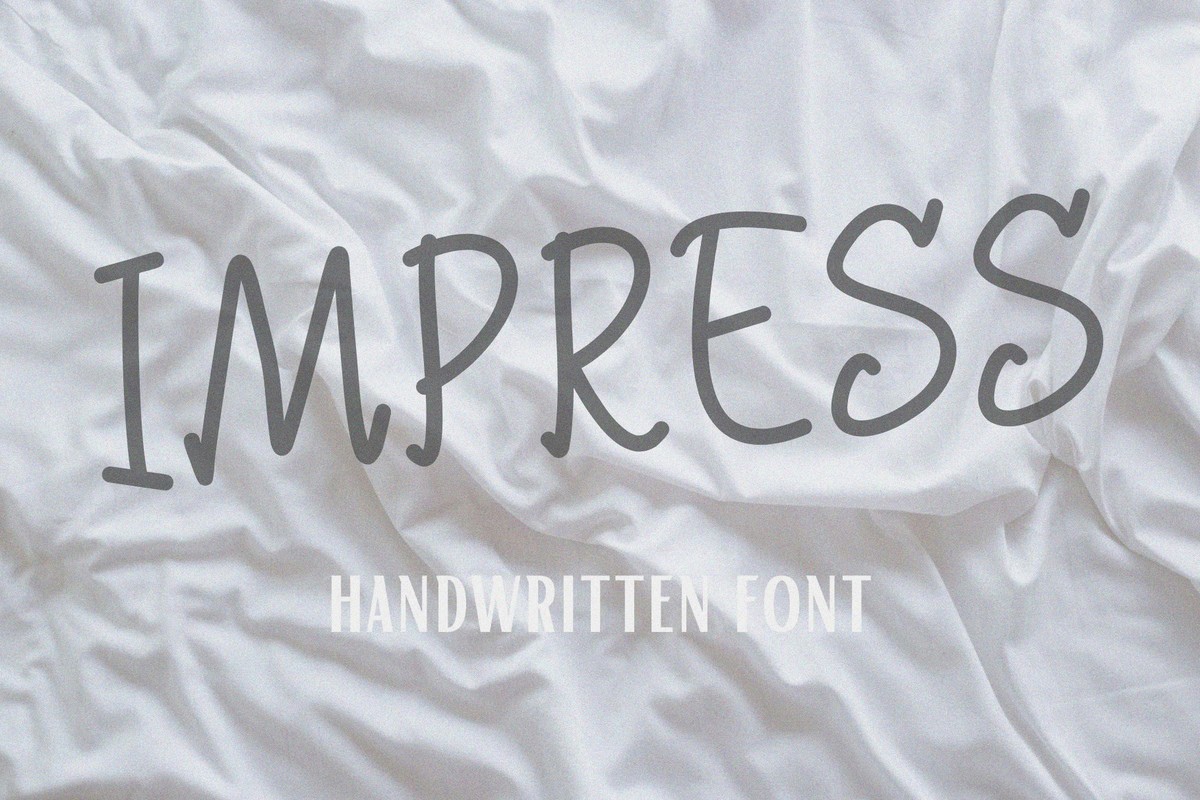 Beispiel einer Impress Regular-Schriftart