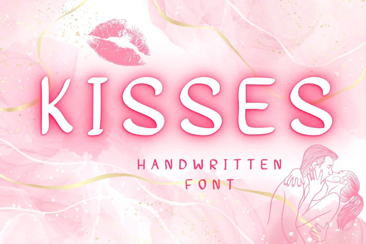 Beispiel einer Kisses-Schriftart