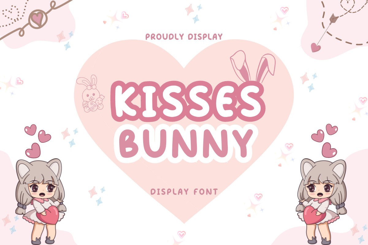 Beispiel einer Kisses Bunny-Schriftart