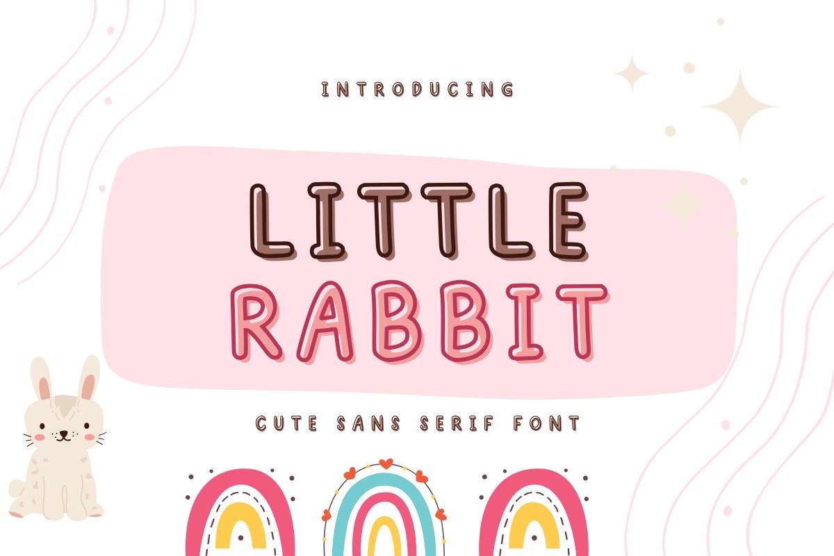 Beispiel einer Little Rabbit-Schriftart