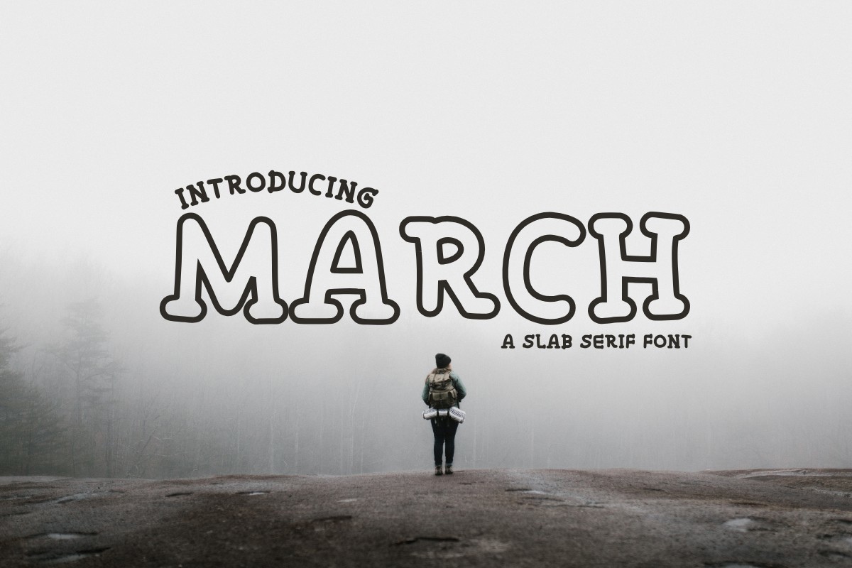 Beispiel einer March-Schriftart