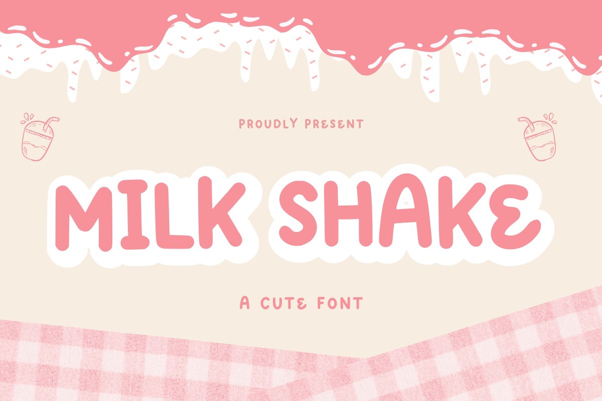 Beispiel einer Milk Shake-Schriftart