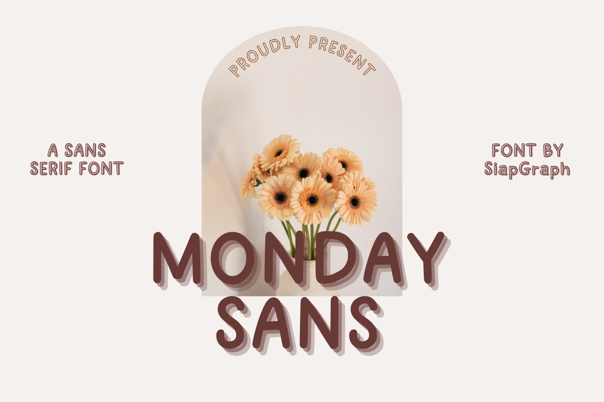 Beispiel einer Monday Sans Regular-Schriftart