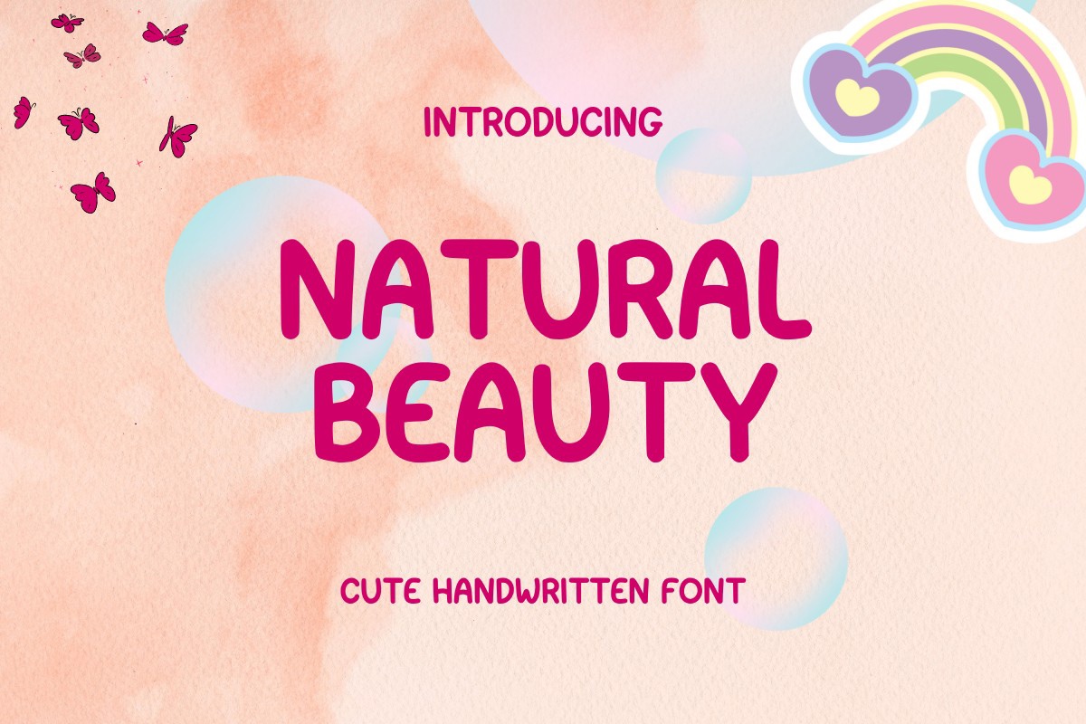 Beispiel einer Natural Beauty Regular-Schriftart