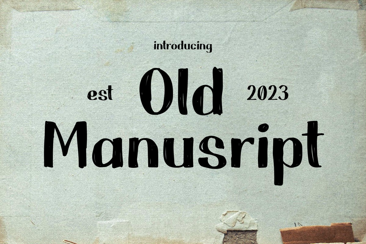 Beispiel einer Old Manuscript Regular-Schriftart