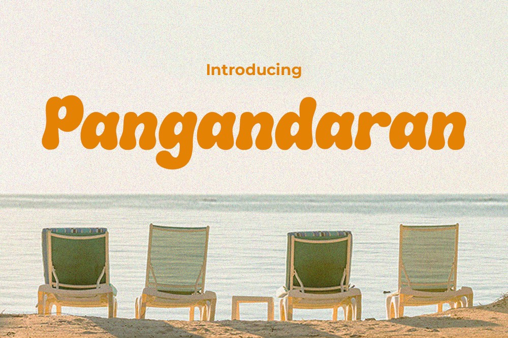 Beispiel einer Pangandaran-Schriftart