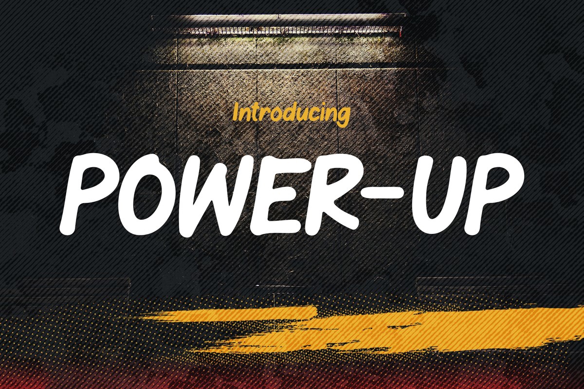 Beispiel einer Power Up-Schriftart