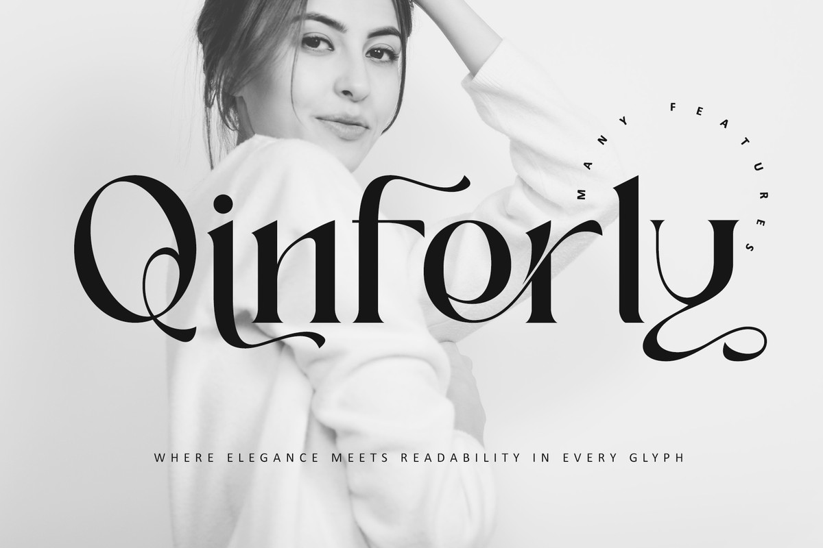 Beispiel einer Qinferly-Schriftart