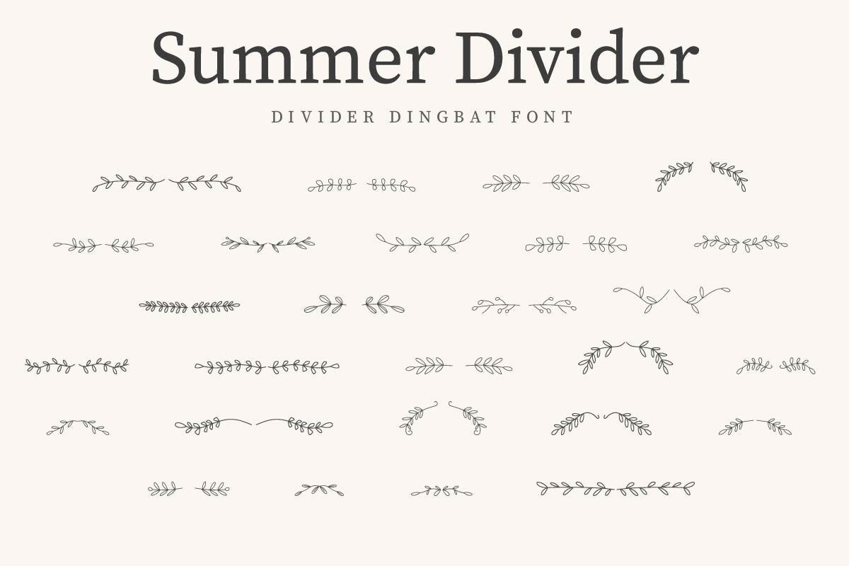 Beispiel einer Summer Divider Regular-Schriftart