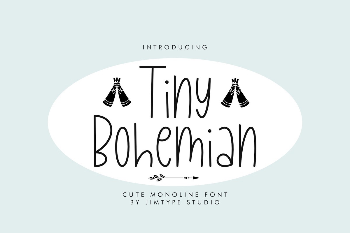 Beispiel einer Tiny Bohemian Regular-Schriftart