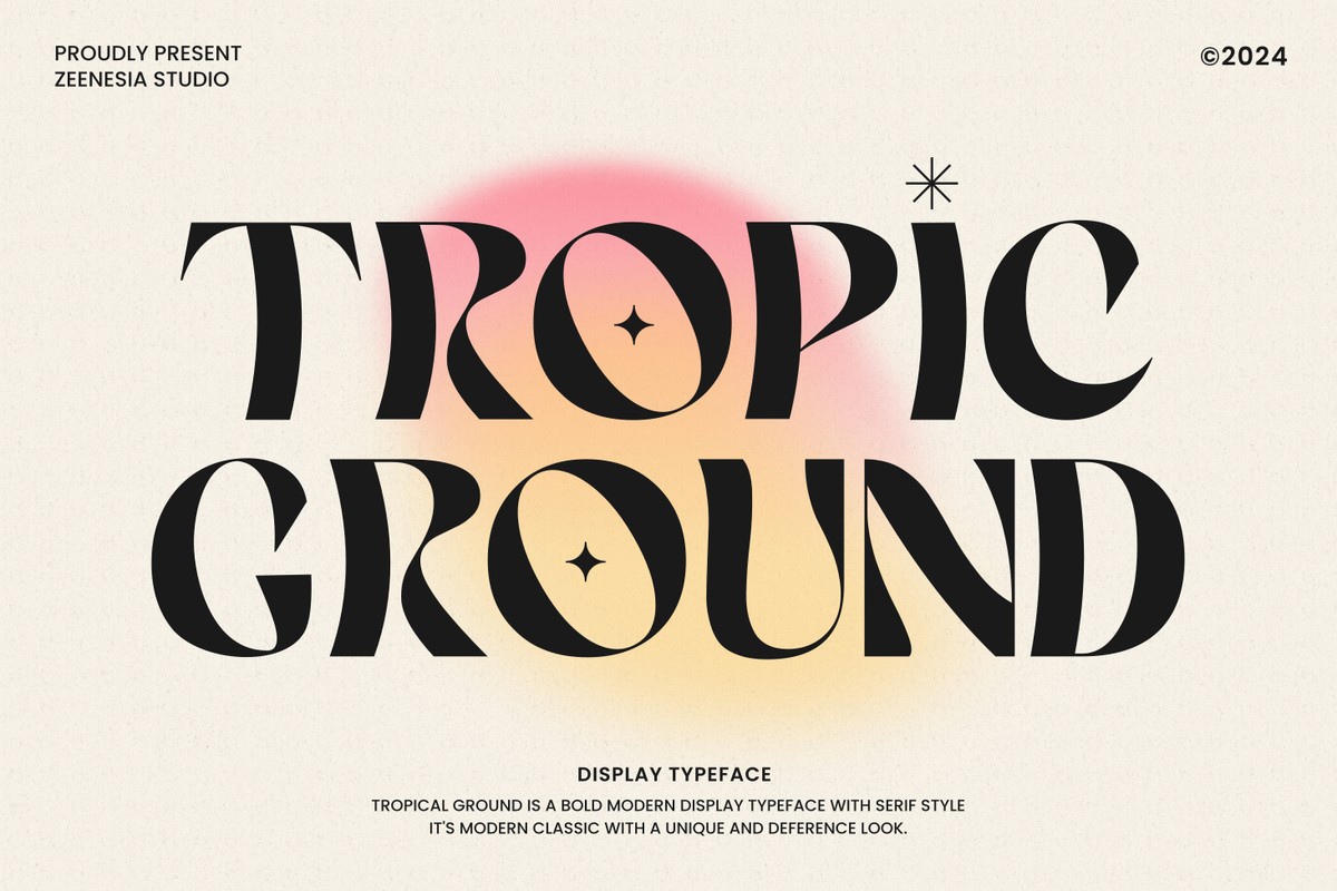 Beispiel einer Tropic Ground-Schriftart