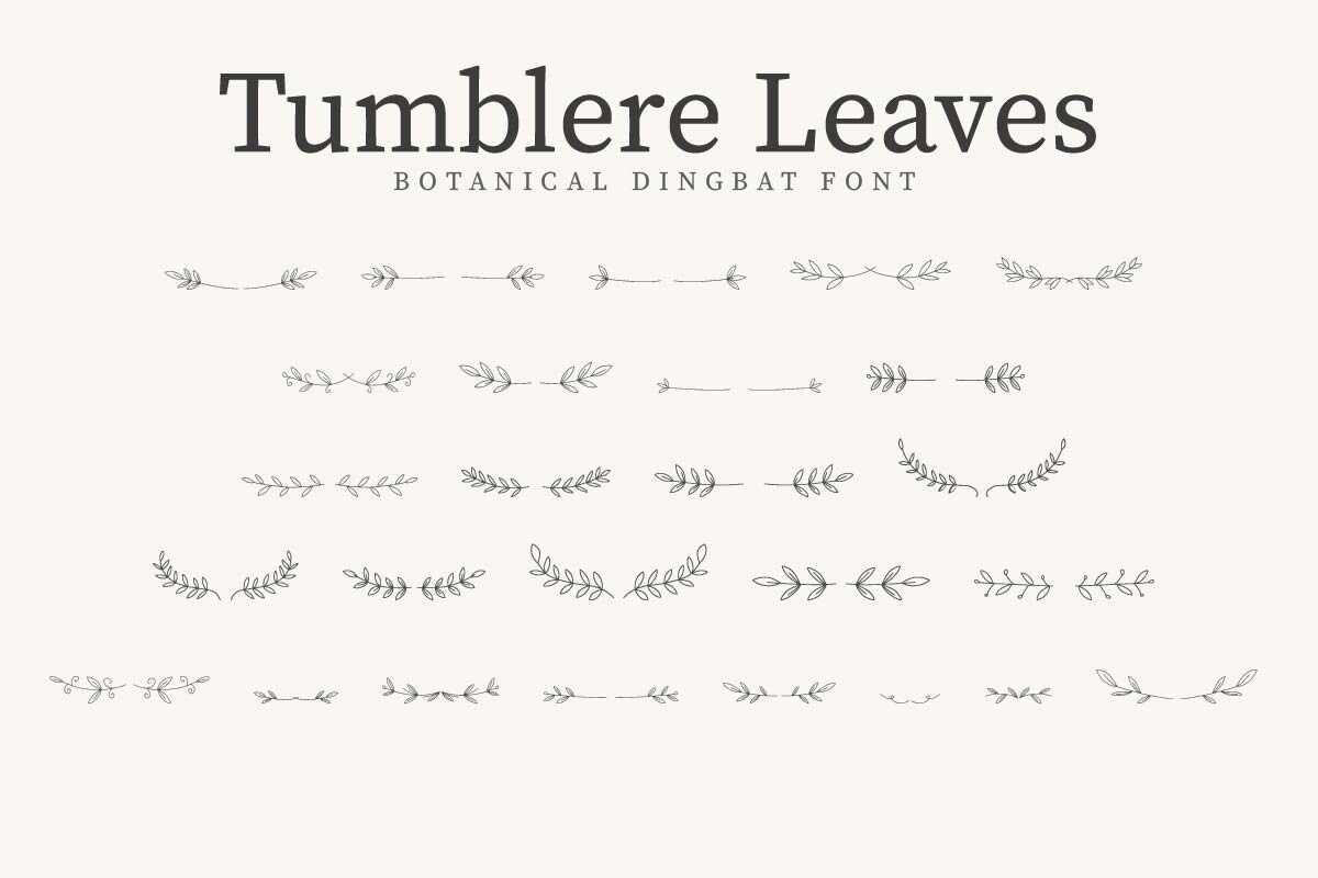 Beispiel einer Tumblere Leaves-Schriftart