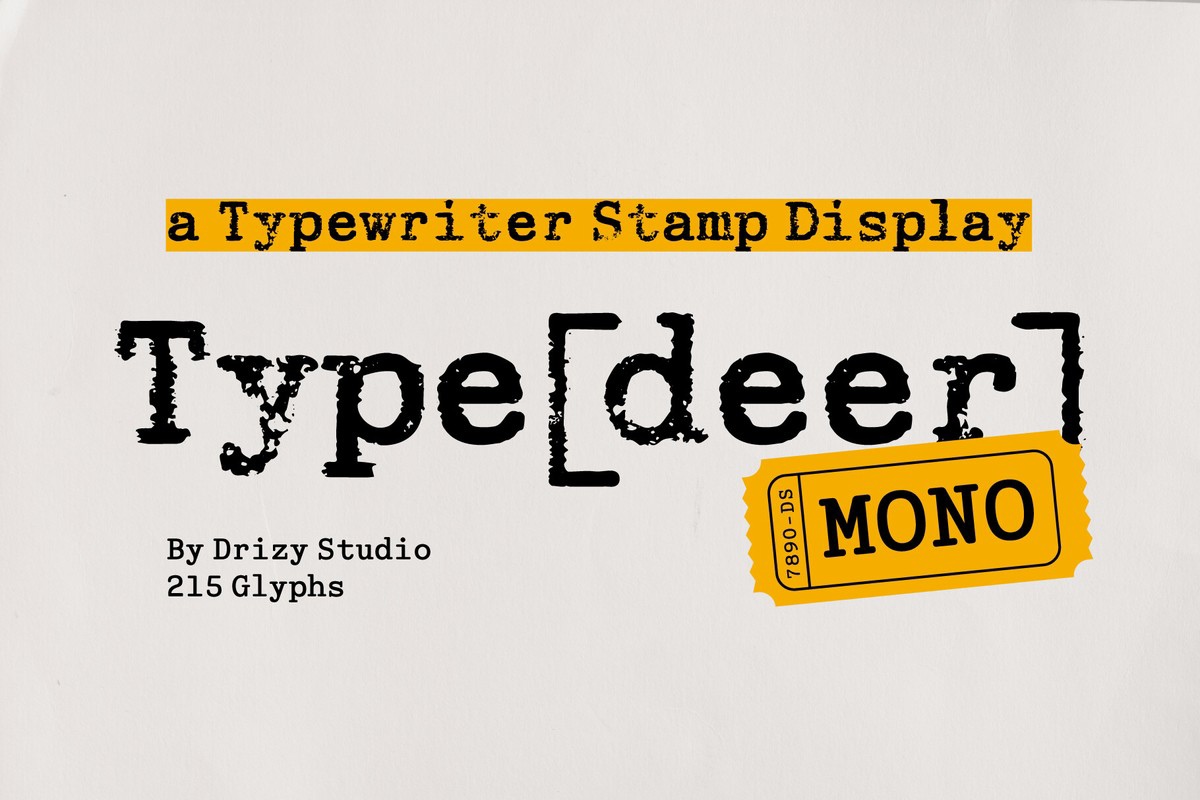 Beispiel einer Typedeer Mono Regular-Schriftart