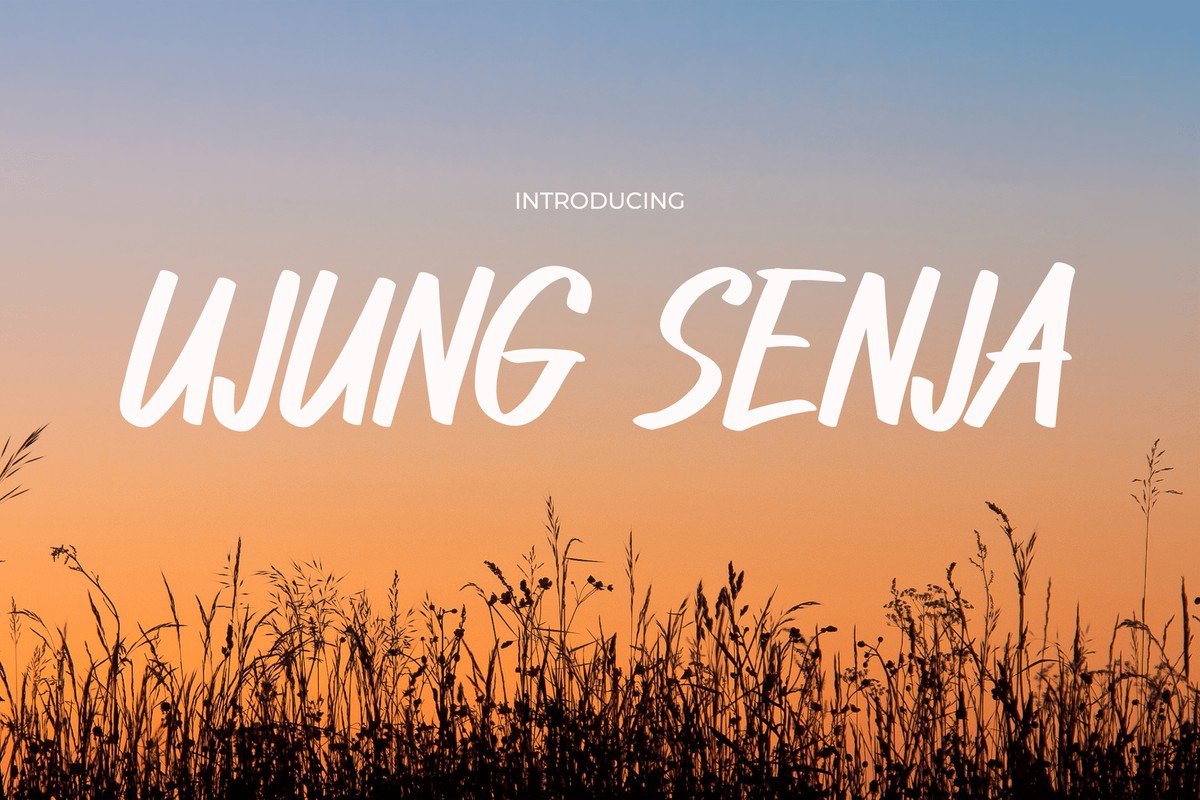 Beispiel einer Ujung Senja-Schriftart